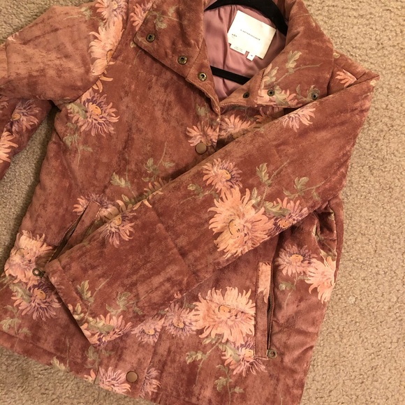 Anthropologie Floral Corduroy Puffer Jacket - Picture 5 of 5